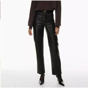 Aritzia Wilfred The Melina™ Pant High-waisted Vegan Leather pants Black Size 00